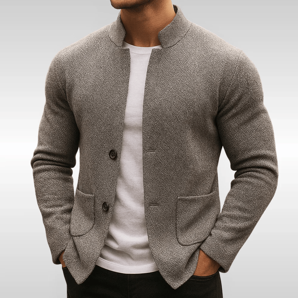 KRAFT | GILET AUS STRUKTURIERTEM STRICK FÜR HERREN