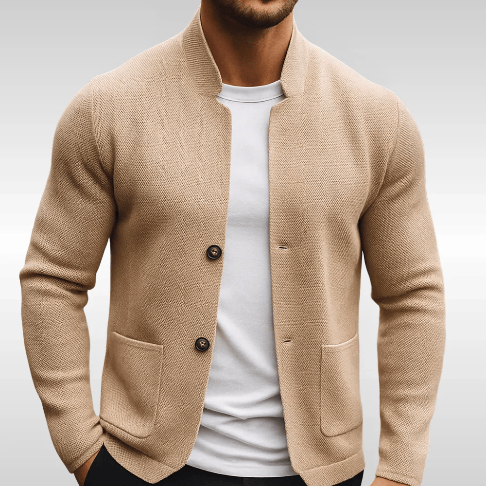 KRAFT | GILET AUS STRUKTURIERTEM STRICK FÜR HERREN